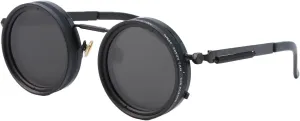 OUANGANC sunglasses, 9 gears adjustable, men's sunglasses UV protection, metal frame, universal for street shooting & fishing