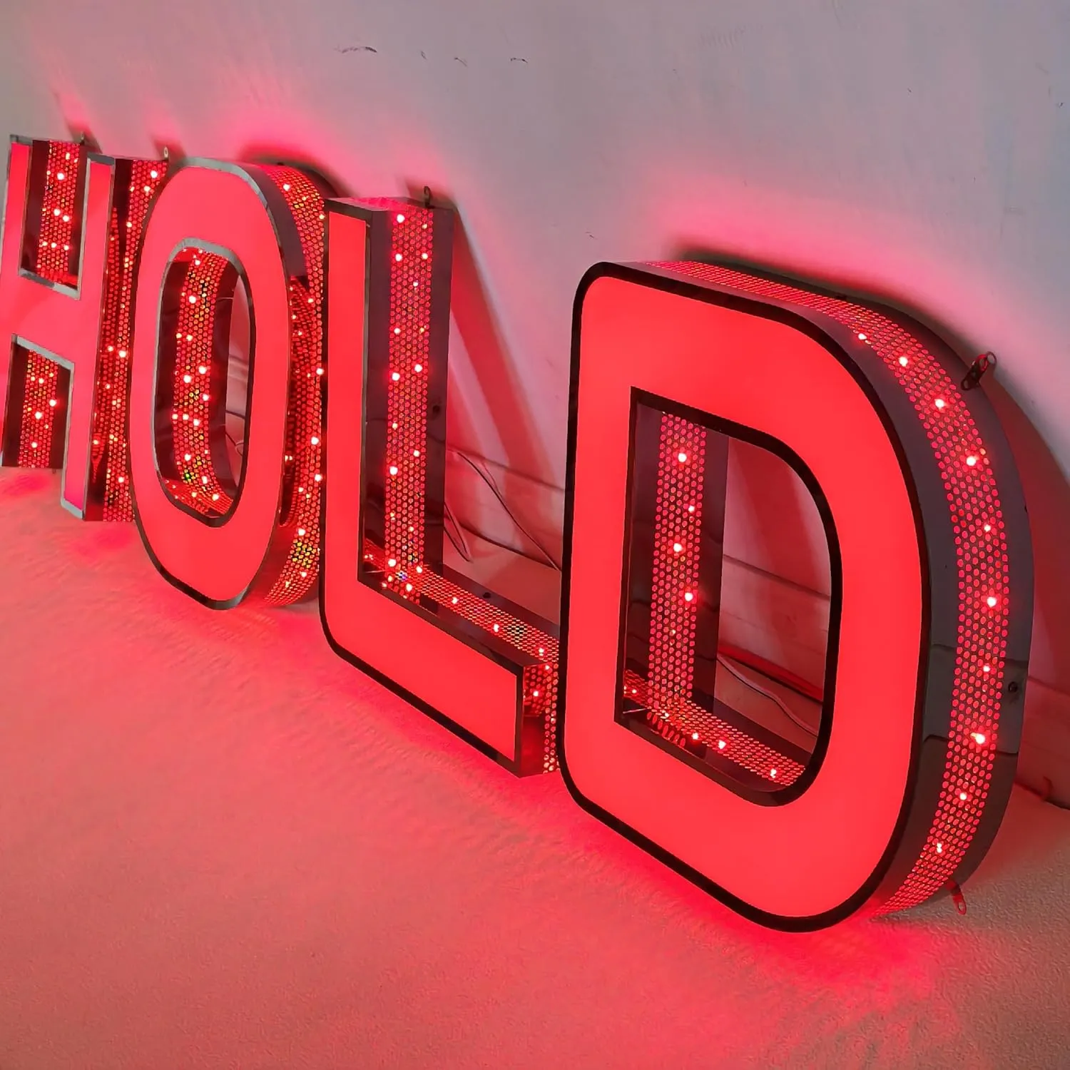 Outdoor Large Lighted Letter 10 to 20 Inch Tall Channel Letters Stainless Steel Lighted Business Signs for Storefront Branding Signage (1 letters)