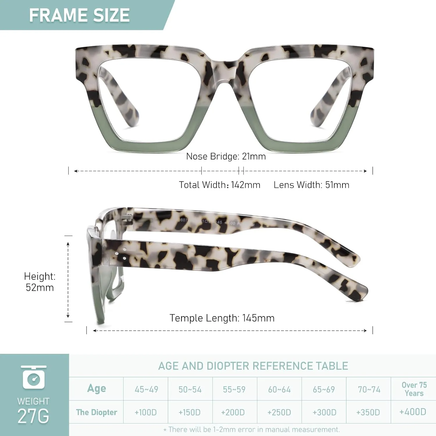 Oversized Reading Glasses Women Oprah Style Blue Light Blocking Computer Readers Designer Ladies Large Frame Square