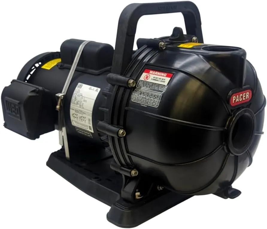 Pacer Electric Drive Self-Priming Centrifugal Water Pump - 6,600 GPH, 2 HP, 2in. Model Number SE2ELC2.OC
