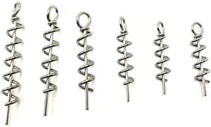 Pack of 100 Fishing Soft Lures Spring Twist Lock Bait Worm Keeper for Crank Hook Soft Lures