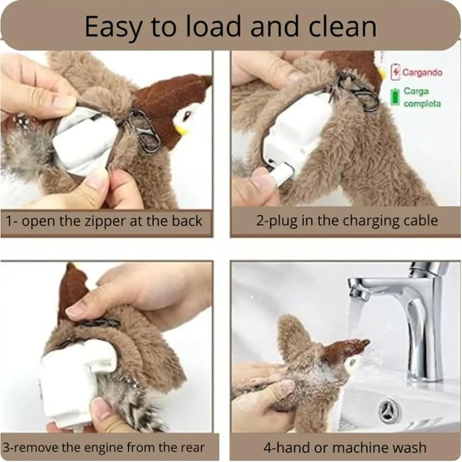 Pawactive Vocal Prey Toy, Bird Toy That Chirps and Flaps, Chirping Birds Cat Toy Flapping Wings Flying, Flying Interactive Simulation Electric Sparrow Shaking Bird (2*Sparrow)