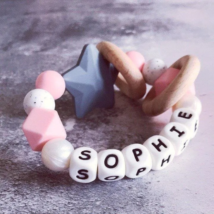 Personalised Silicone Star Teether