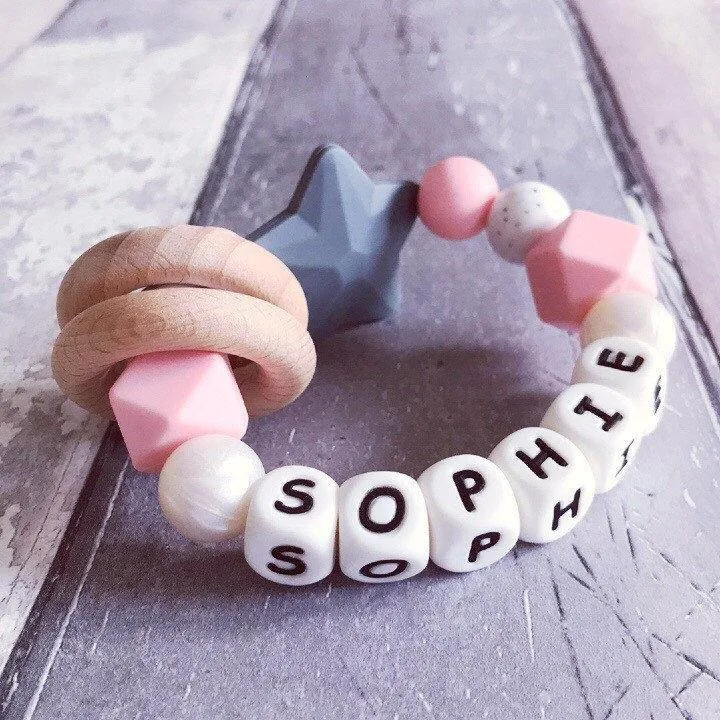 Personalised Silicone Star Teether