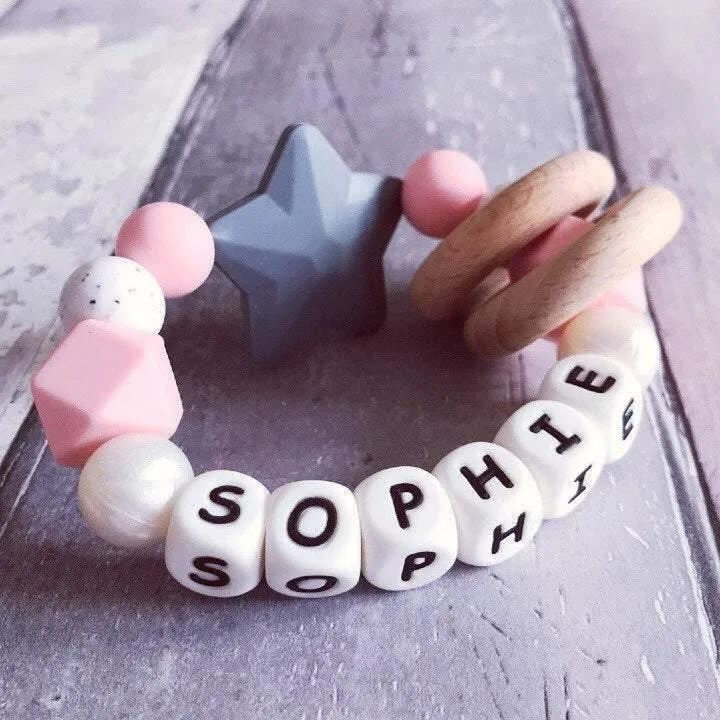 Personalised Silicone Star Teether