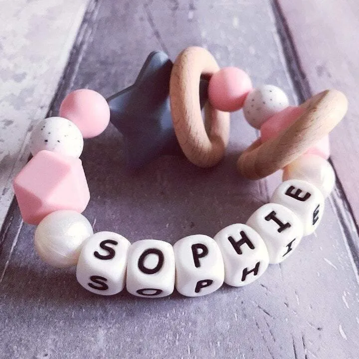 Personalised Silicone Star Teether