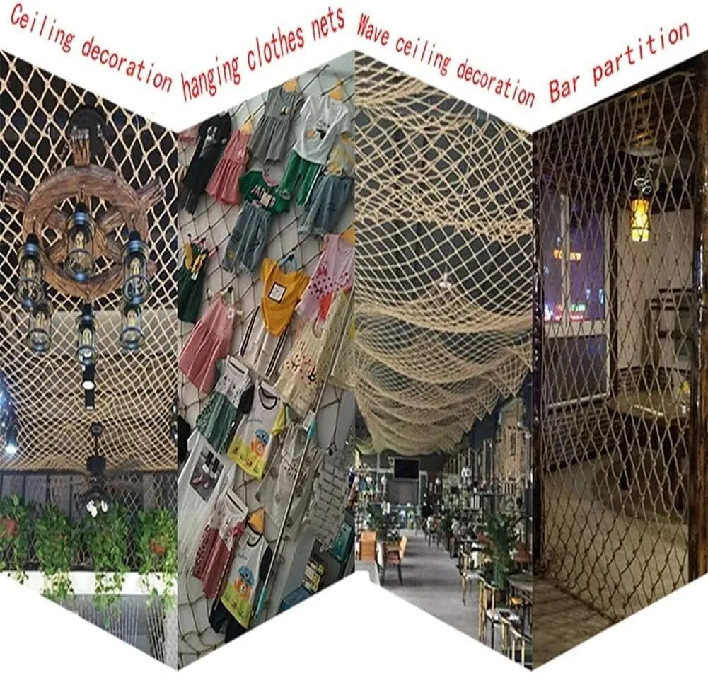 Pet Climbing Rope Net,Climbing Kids Adults Climb Net Rope Cargo Netting Swingset Large for Kids Adult Rock Playground Tree Net Outdoor Nets for Mesh Indoor Giant Heavy Duty