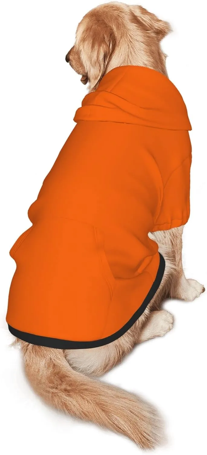 Pet Dog & Cat Hoodie, Basic Pet Clothes Hoodie Sweater with Hat, Color Orange Pet Hoodie, Multi-Color Soft and Warm Cute Casual Hoodie Sweatshirt for Medium Large Dogs, XXL