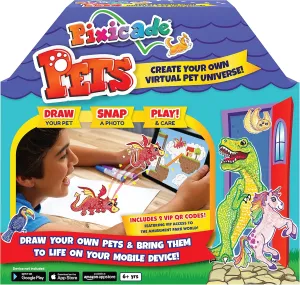 Pets VIP: Draw Your Own Pets & Bring Them to Life On Your Mobile Device or Tablet- Create Your Own Virtual Pet Universe Bonus Amusement Park- STEM Toys for Ages 6 