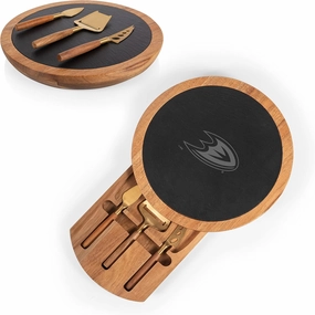 PICNIC TIME NHL Unisex-Adult NHL Insignia Acacia and Slate Serving Board with Cheese Tools, Charcuterie Board Set, Wood Cutting Board