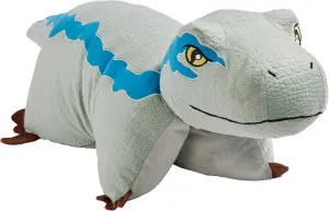 Pillow Pets 16” Blue Velociraptor Stuffed Animal, Jurassic World Dinosaur Plush Toy