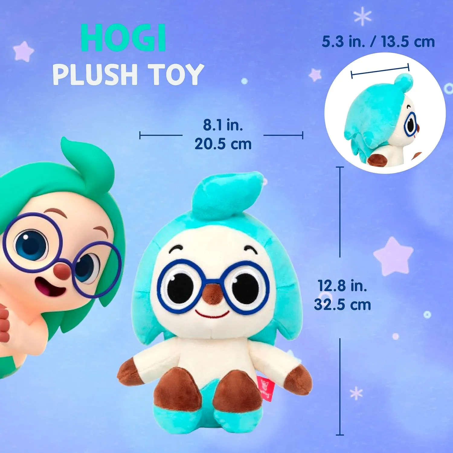 Pinkfong Hogi Plush Toy, 12" Stuffed Doll Toys, Interactive Plush Toys for Toddlers, Hogi Gifts for Boys & Girls