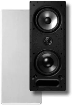 Polk Audio Vanishing Series 265-LS in-Wall 3-Way Loudspeaker, Dual 6.5" Dynamic Balance Drivers & 1" Ring-Radiator Tweeter, Polk PowerPort Technology, Rotating Cam System for Easy Installation,White