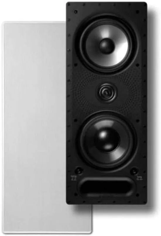 Polk Audio Vanishing Series 265-LS in-Wall 3-Way Loudspeaker, Dual 6.5" Dynamic Balance Drivers & 1" Ring-Radiator Tweeter, Polk PowerPort Technology, Rotating Cam System for Easy Installation,White