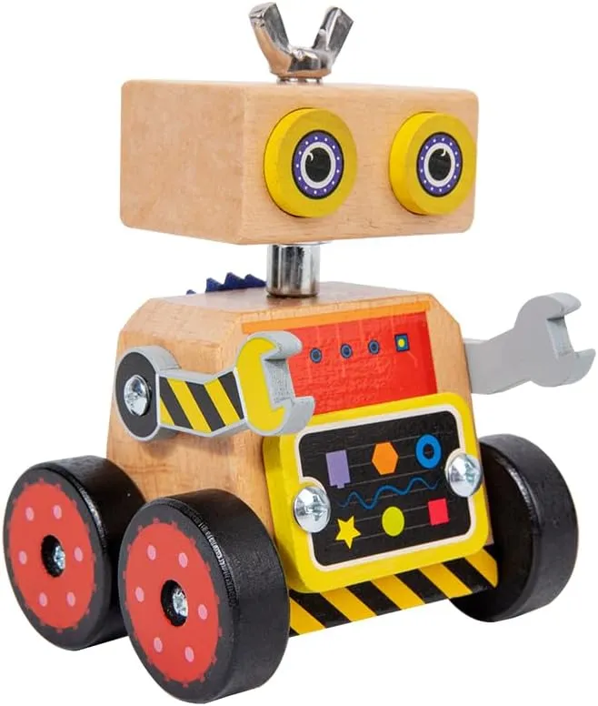 Practical Life/Culture-Science Robot Assembly Kit Twisting On and Off Screws Bolts Screw Driver Nuts and Bolt Educational STEM Toy Logic Game Brain Teasers Gift for 3 4 5 6 7 Years