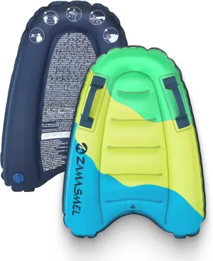 Premium Kids Inflatable Boogie Board Lightweight Swimming Floating Surfboard for Beach & Pool Fun Durable Inflatable Surf Body Board for Wave Riding Summer Pool Floats & Beach Toys