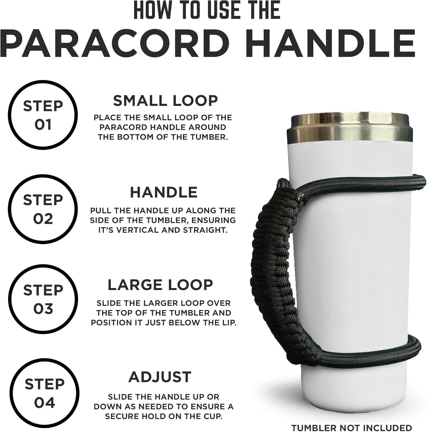 PREMIUM Paracord Handle for Yeti, Stanley, Simple Modern, and More - Fits Most 20oz to 40oz Tumblers - Ultra-Light, Water-Proof, and Slip-Proof Design (PINK CAMOFLAUGE, Handle Only)