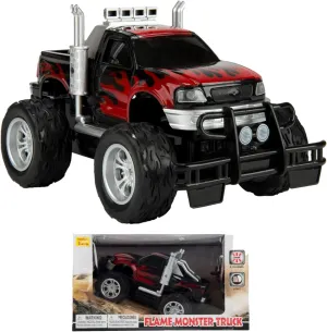 Premium Quality ASTM Certified Remote Controlled Monster Flames Truck with Light and Sound Perfect for Children, Kids, Christmas Birthday Gift