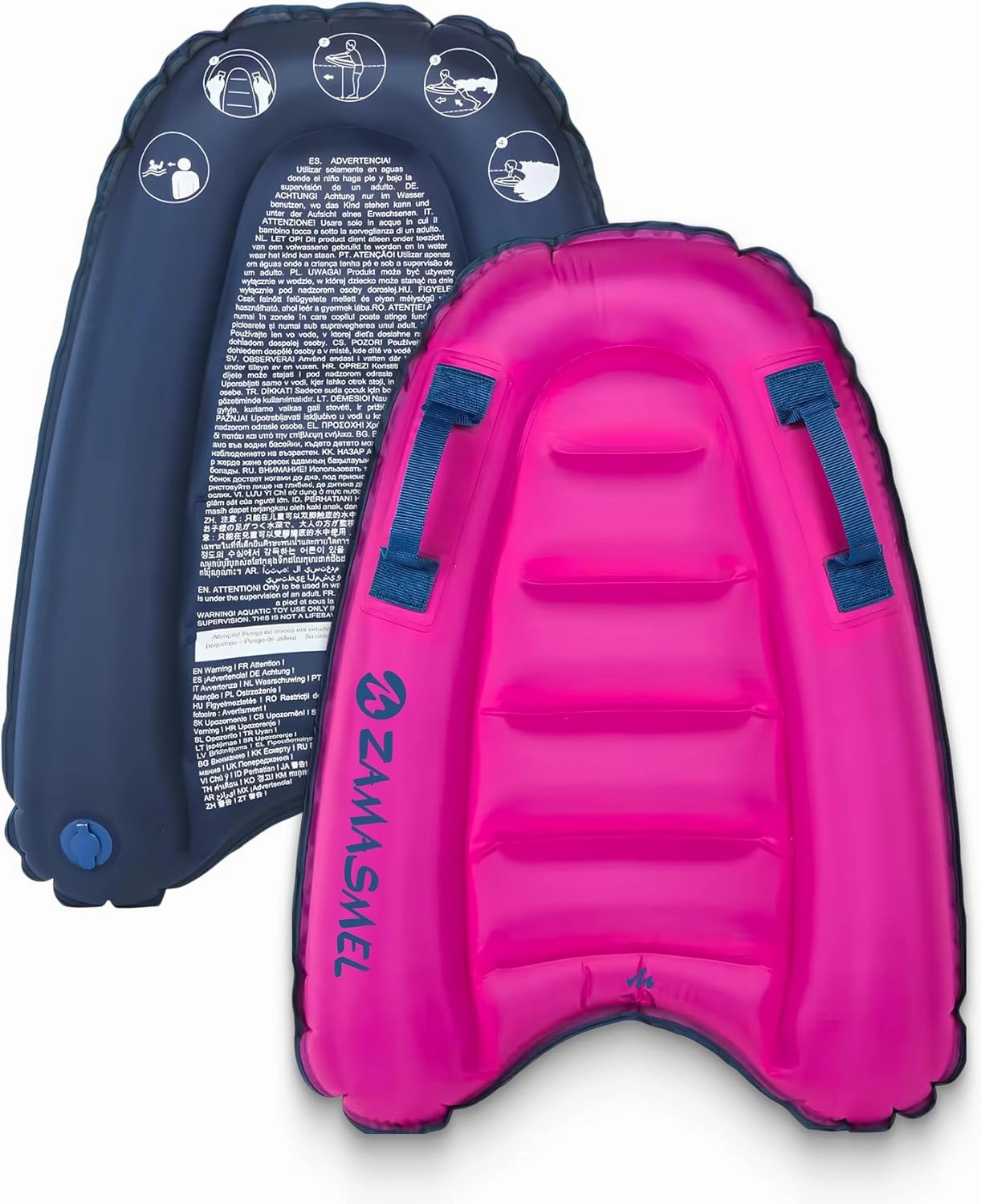 Premium Kids Inflatable Boogie Board Lightweight Swimming Floating Surfboard for Beach & Pool Fun Durable Inflatable Surf Body Board for Wave Riding Summer Pool Floats & Beach Toys