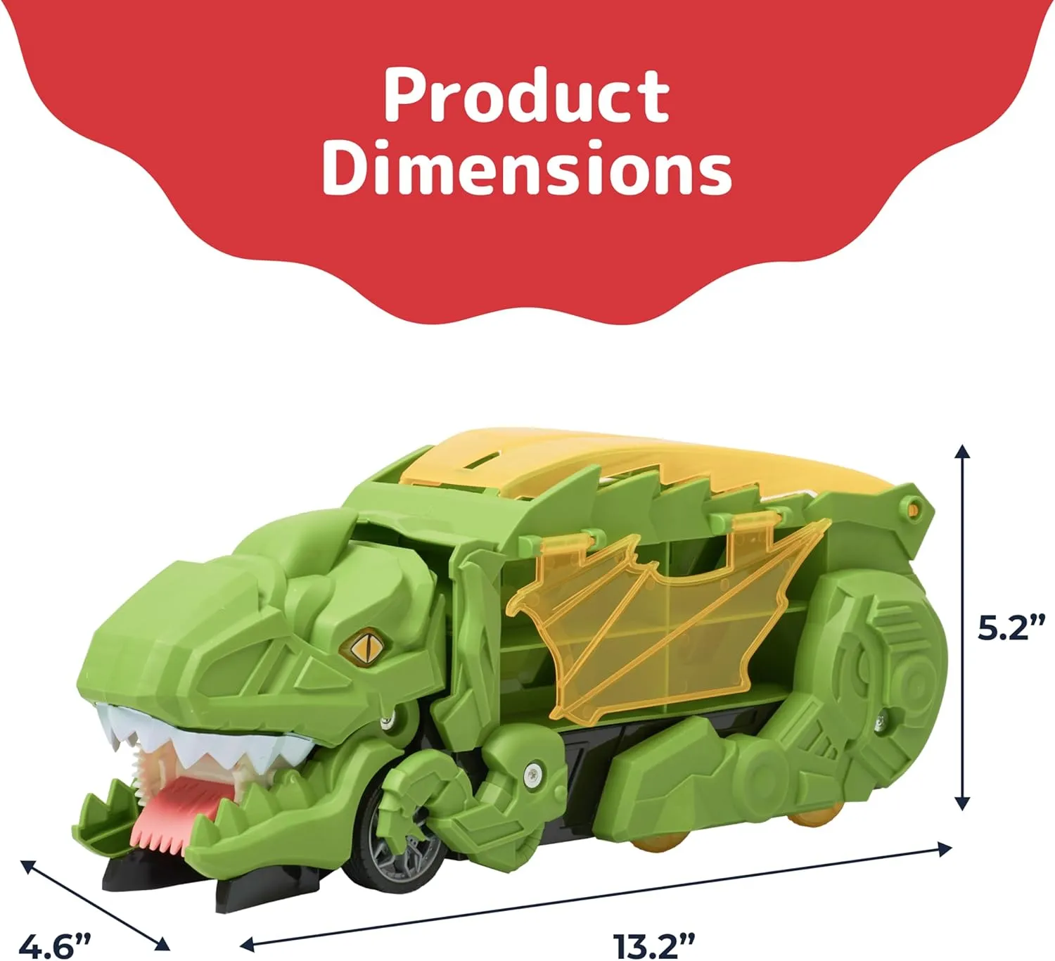 Prextex Dinosaur Truck Garage - Multicolored Plastic Dino Truck with Cars - Transport Dinosaur Truck with Foldable Sliding Track Trucks for Boys - Fun Dinosaurs Toys for 3  Year Boys