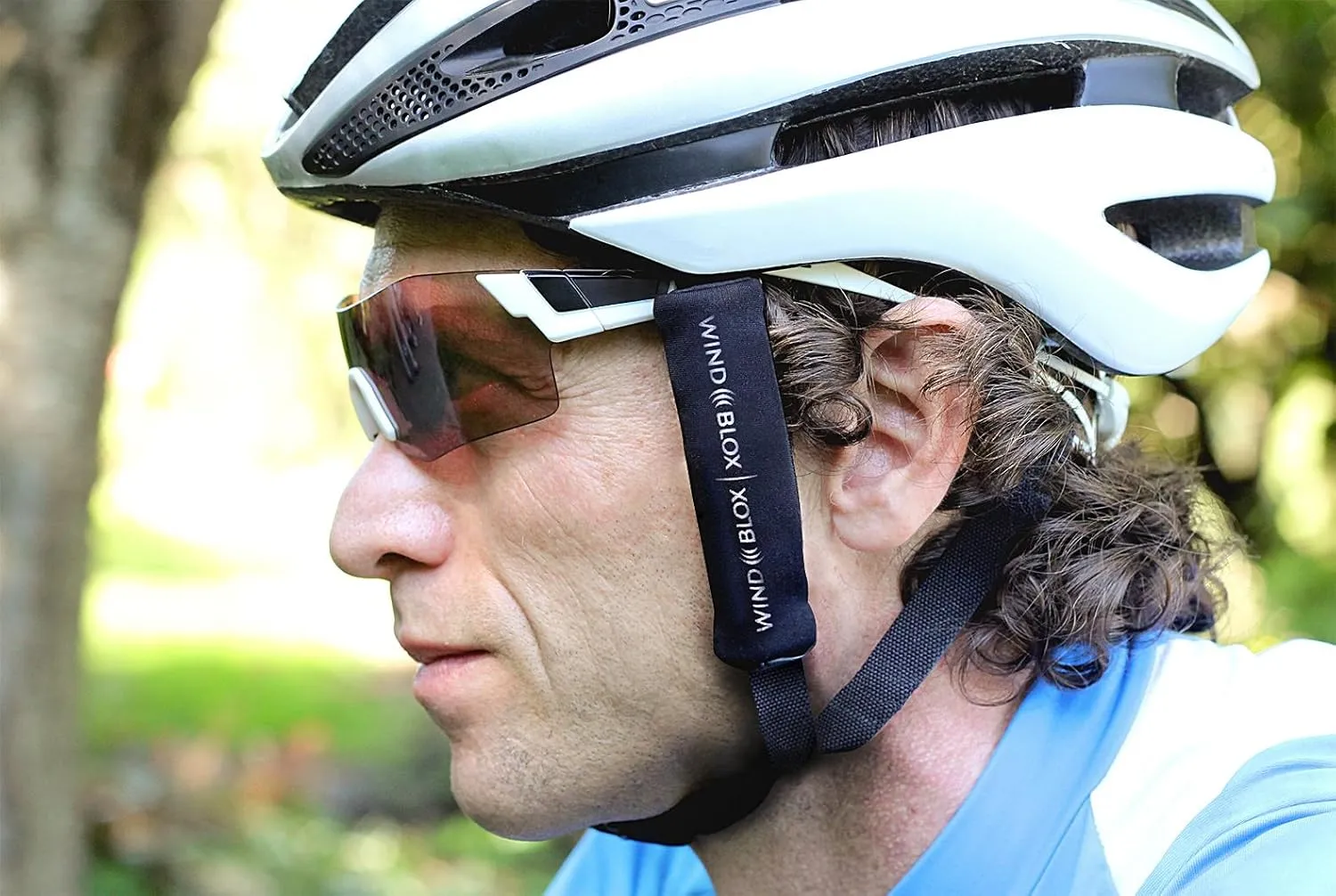 Pro Helmet Attachment, Wind Noise Blocker Helmet Accessory, Noise Reduction Biking and Cycling Gear, Noise Block Helmet Add-On with Adjustable Straps