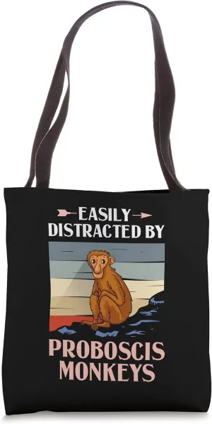 Proboscis Monkey Funny Long Nosed Monkeys Tote Bag