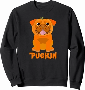Pugkin Cute Halloween Pumpkin Pug Dog Lover Sweatshirt