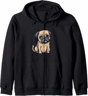 Pugster Adorable Your Love for your K-9 Zip Hoodie
