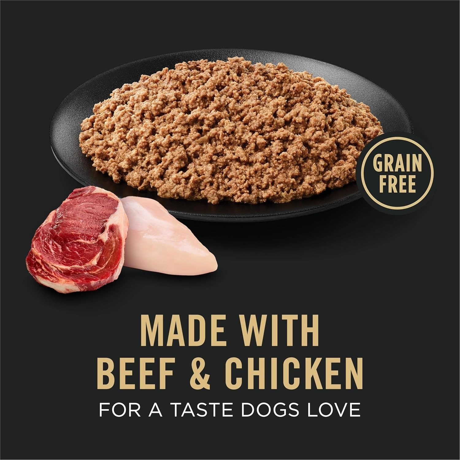 Purina Pro Plan Dog Food Grain Free Classic Pate, Beef and Chicken Entrée - (Pack of 12) 13 oz. Cans