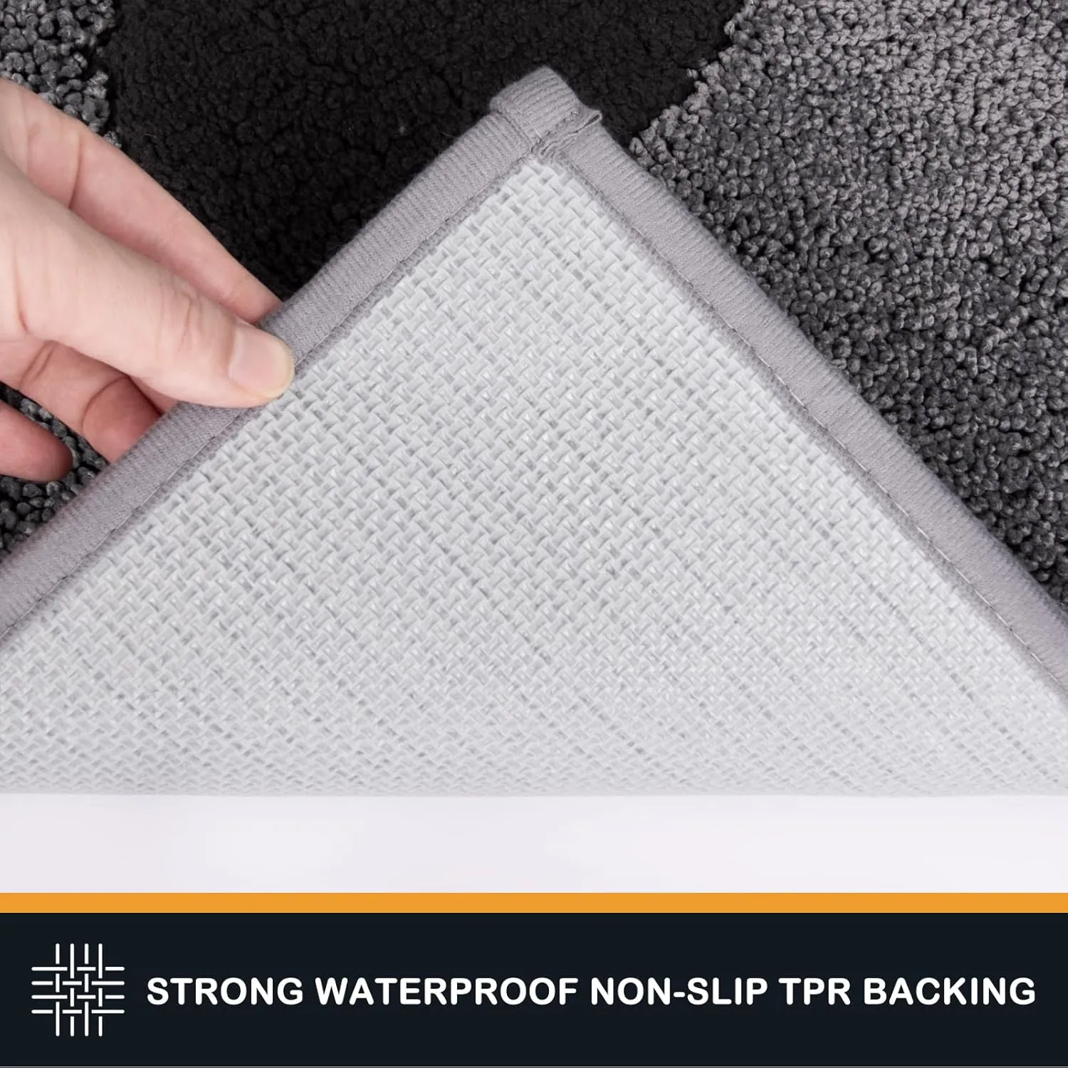 PURRUGS Dirt Trapper Door Mat 20" x 31.5", Non-Skid/Slip Machine Washable Microfiber Entryway Rug, Dog Doormat, Super Absorbent Welcome Mat for Muddy Wet Shoes and Paws, Grey