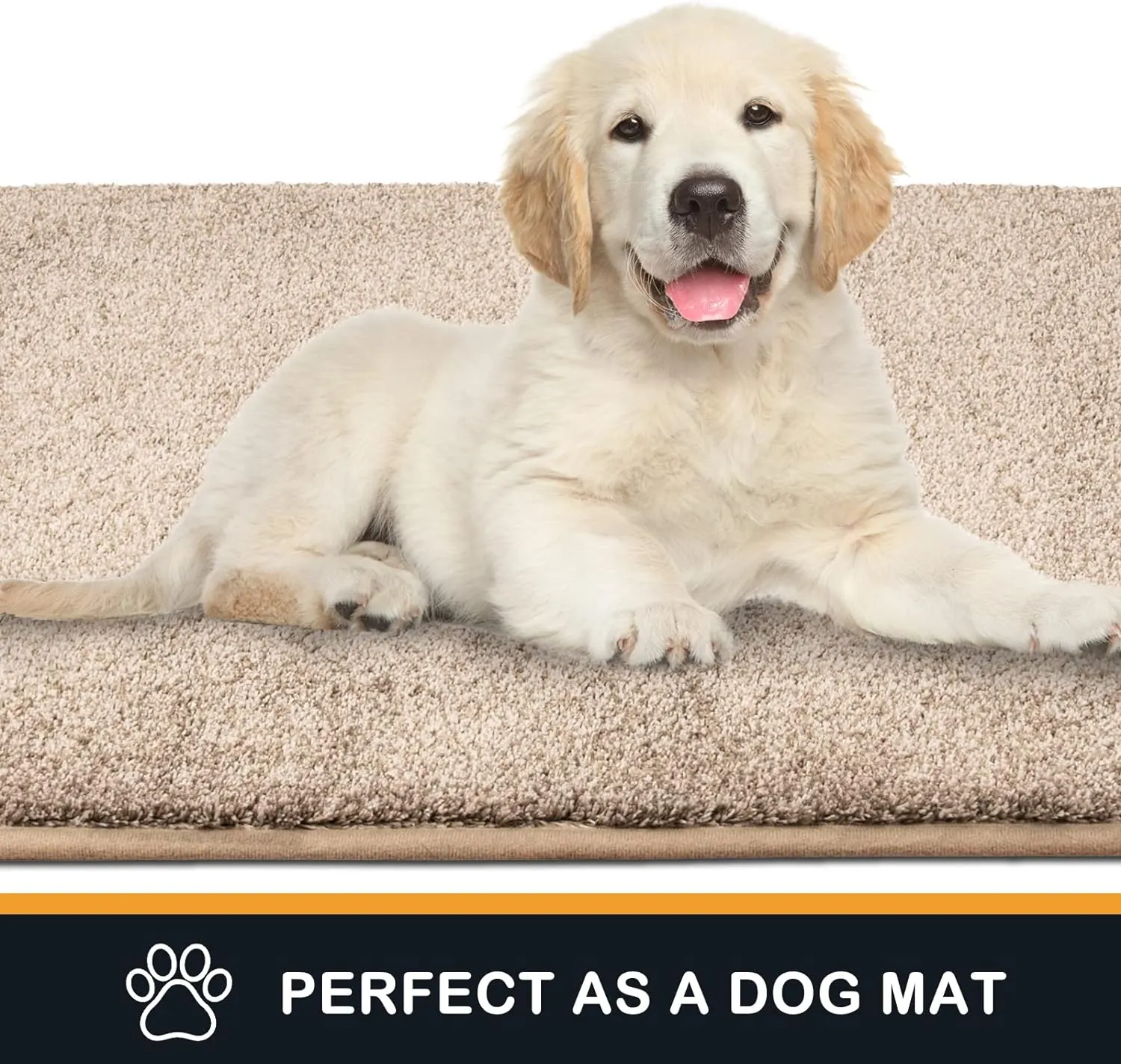 PURRUGS Dirt Trapper Door Mat 34" x 59", Non-Slip Machine Washable Entry Rug, Shoe Scraper, Dog Doormat, Super Absorbent Welcome Mat for Front & Back Door, Muddy Shoes & Paws, Taupe