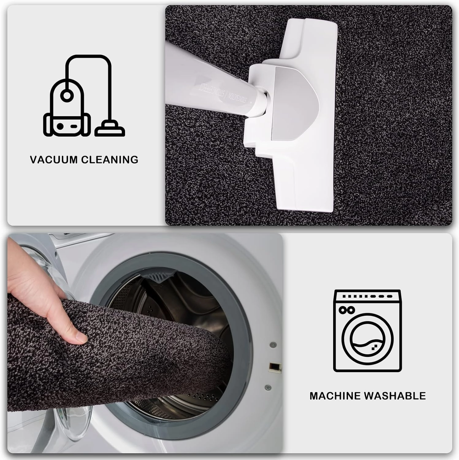 PURRUGS Dirt Trapper Door Mat 31.5" x 47", Non-Slip Machine Washable Entry Rug, Shoe Scraper, Dog Doormat, Super Absorbent Welcome Mat for Front & Back Door, Muddy Shoes & Paws, Charcoal