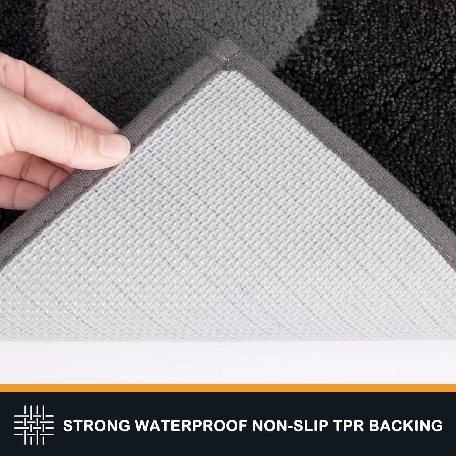PURRUGS Dirt Trapper Door Mat 32" x 47", Non-Skid/Slip Machine Washable Microfiber Entryway Rug, Dog Doormat, Super Absorbent Welcome Mat for Muddy Wet Shoes and Paws, Charcoal