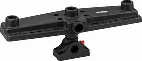 QualyQualy Fishing Rod Holder Board for Boat, Kayak Rod Holders Mount 360° Rotation with Post Bracket and Deck/Side Mount for Canoe, Jon Boat Accessories, Durable UV-Resistant Engineering Nylon