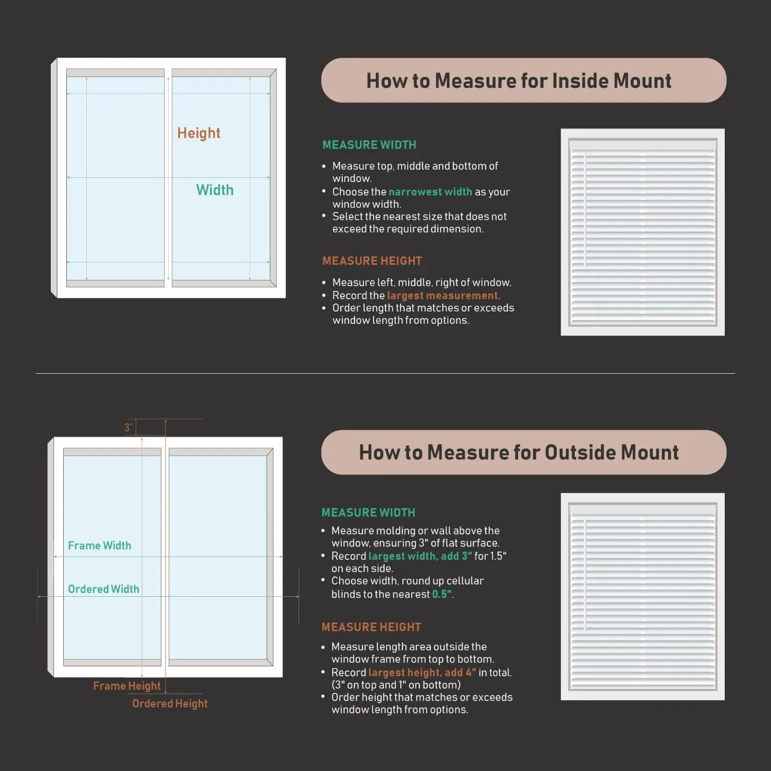 QuickInsta PeelMount No Drill No Tool 1" Cordless Mini Blinds, 23" W x 48" H,White, by Regal estate