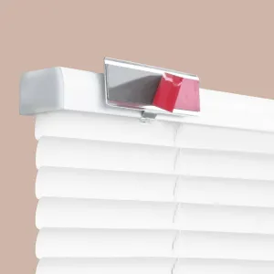 QuickInsta PeelMount No Drill No Tool 1" Cordless Mini Blinds, 23" W x 48" H,White, by Regal estate
