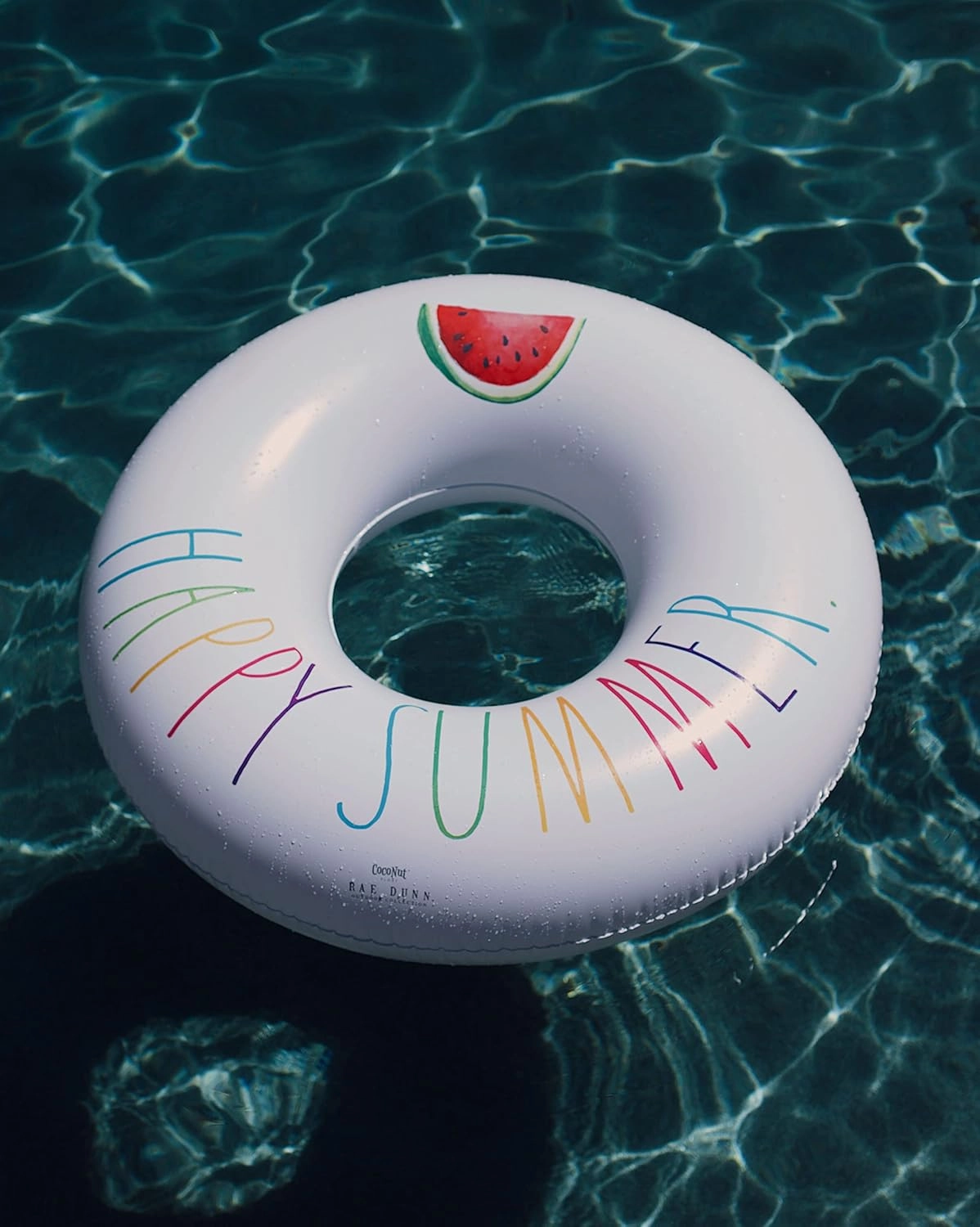 Rae Dunn x CocoNut Float Ring Float - Adult Size Large 48 Inch Inflatable Raft & Durable Water Inner Tube - Stable Ride-On for Summer Parties & Swim Events