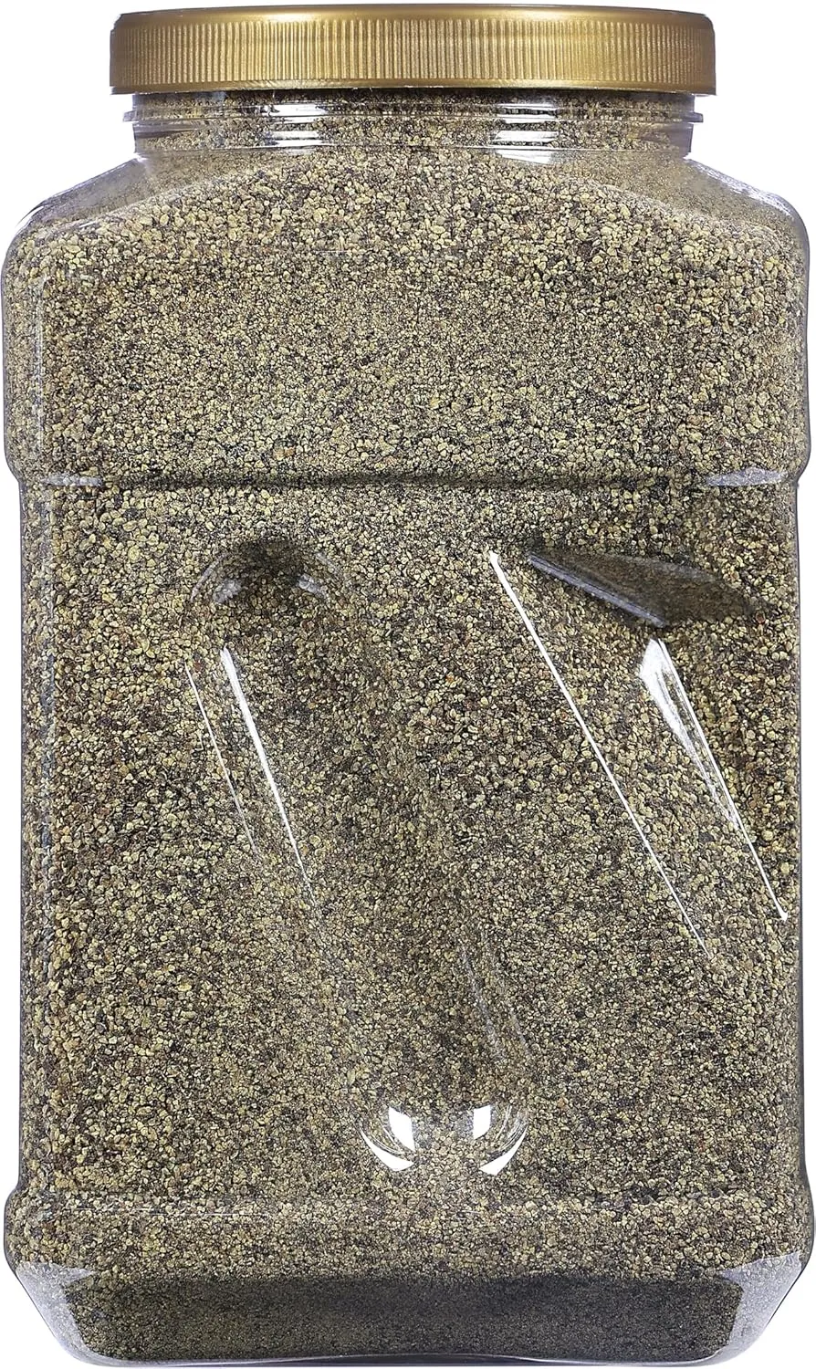 Rani Black Pepper Coarse Ground 28 Mesh (Table Grind), 80oz (5lbs) 2.27kg Bulk PET Jar ~ All Natural | Vegan | Gluten Friendly | NON-GMO | Kosher