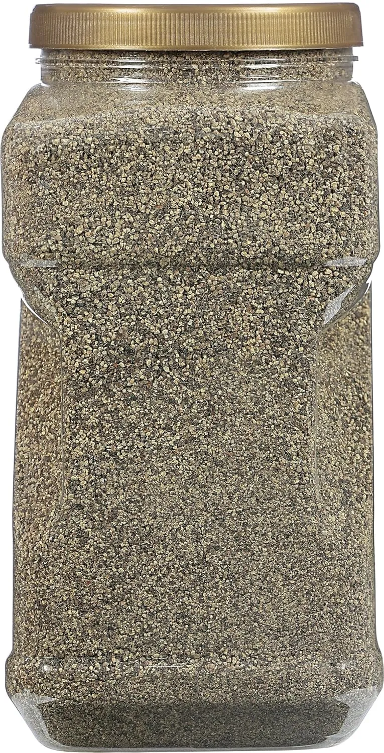 Rani Black Pepper Coarse Ground 28 Mesh (Table Grind), 80oz (5lbs) 2.27kg Bulk PET Jar ~ All Natural | Vegan | Gluten Friendly | NON-GMO | Kosher