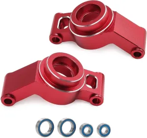 RC Aluminum Rear Axle Hub Carrier for Traxxas Mini Maxx/Mini XRT RC Car (Red)