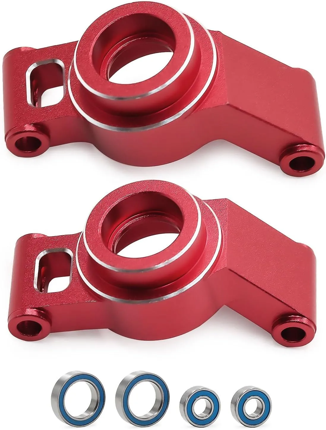 RC Aluminum Rear Axle Hub Carrier for Traxxas Mini Maxx/Mini XRT RC Car (Red)