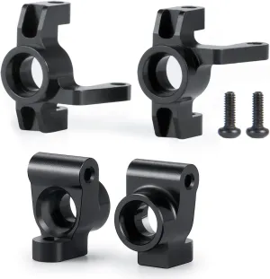 RC Front Steering Aluminum Knuckle & C Hub Caster Blocks Carrier Compatible with Losi 1/16 Mini-B RC Crawler Car Buggy Upgrade Replacement Part