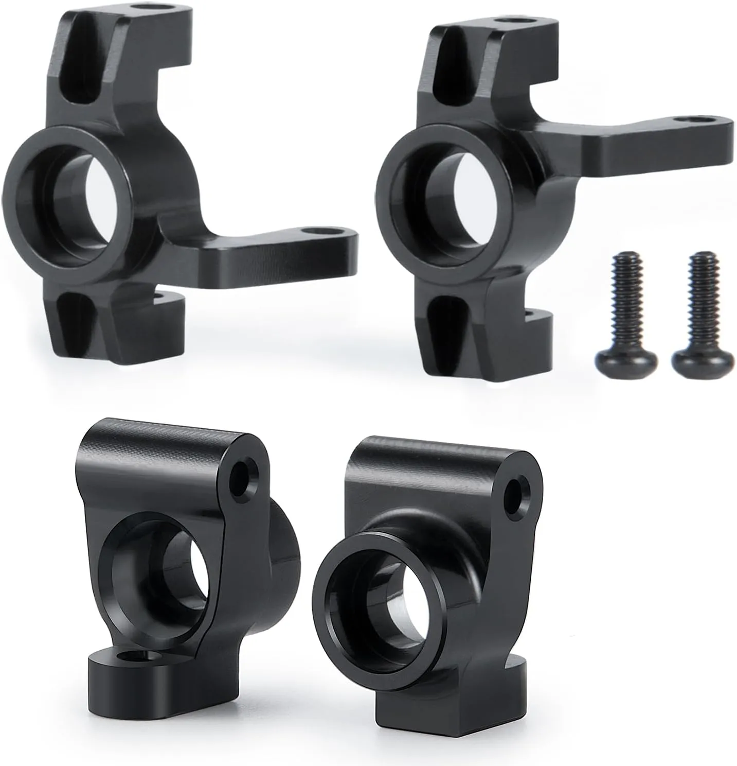 RC Front Steering Aluminum Knuckle & C Hub Caster Blocks Carrier Compatible with Losi 1/16 Mini-B RC Crawler Car Buggy Upgrade Replacement Part