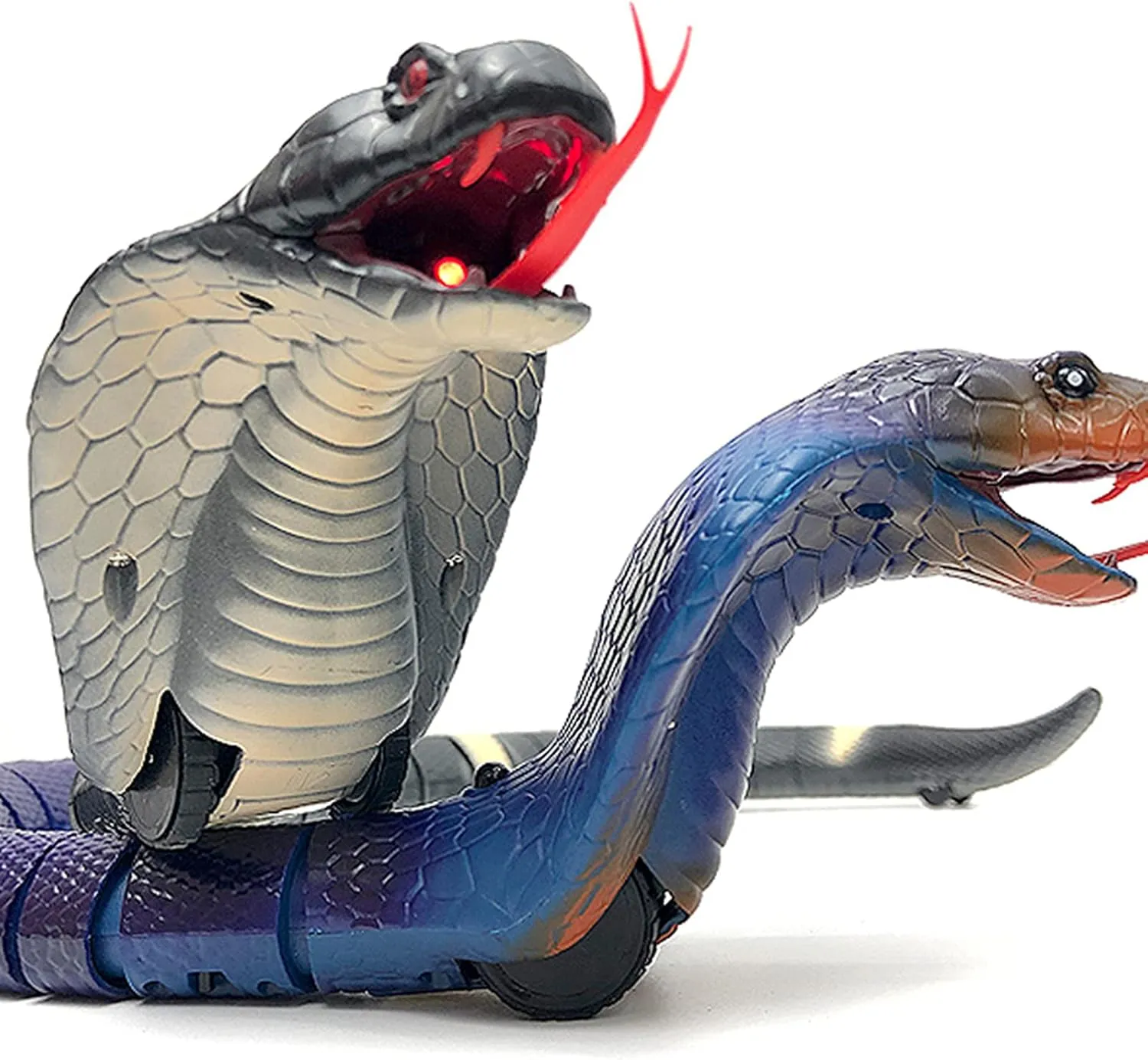 Remote Control Snake Toy RC&Robot Electric Snake Toy Fast Moving of Fake Rattlesnake Christmas Halloween Toys Party Favor Gifts Joke Prank for Kids Boys(Blue)