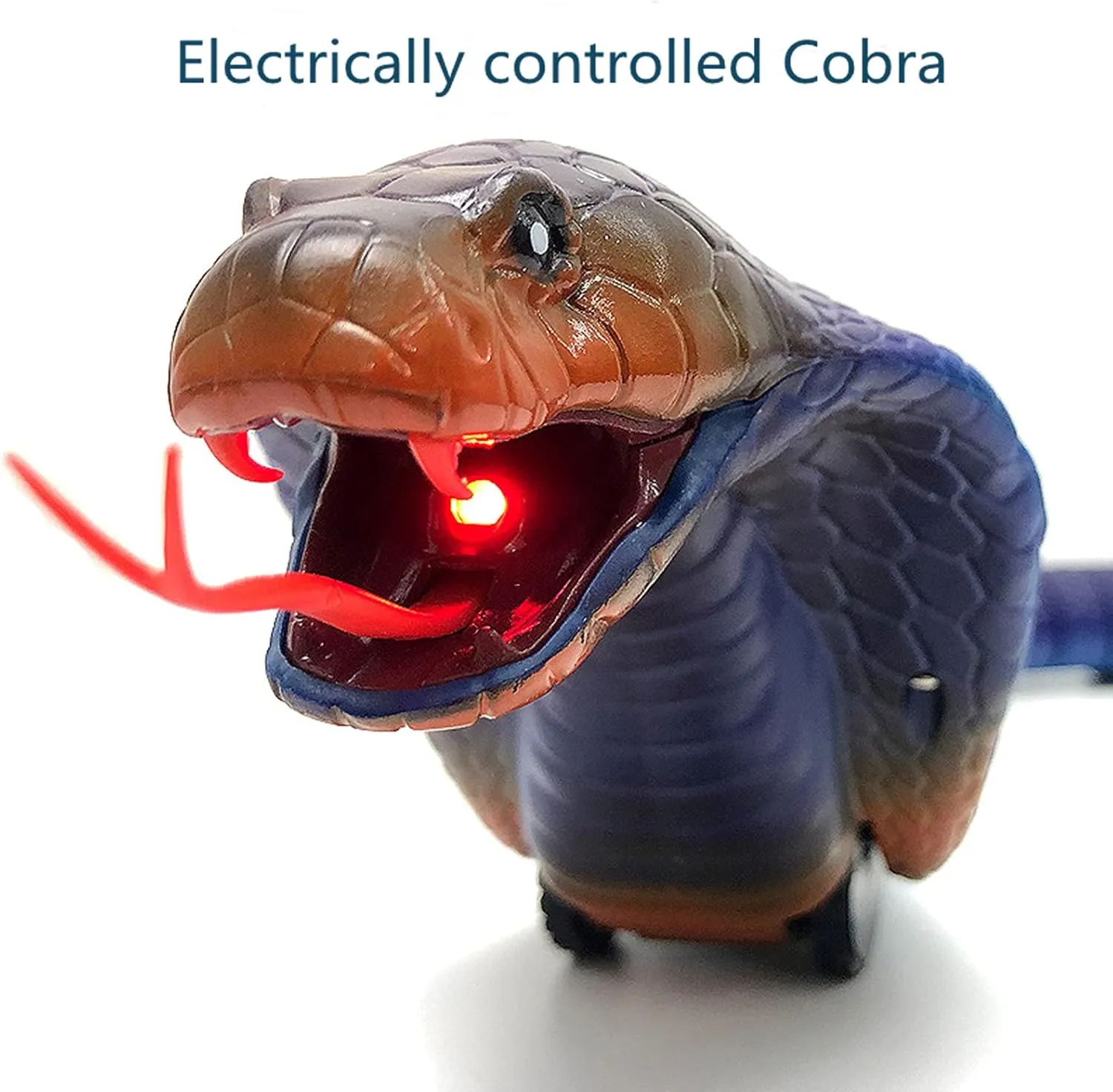 Remote Control Snake Toy RC&Robot Electric Snake Toy Fast Moving of Fake Rattlesnake Christmas Halloween Toys Party Favor Gifts Joke Prank for Kids Boys(Blue)