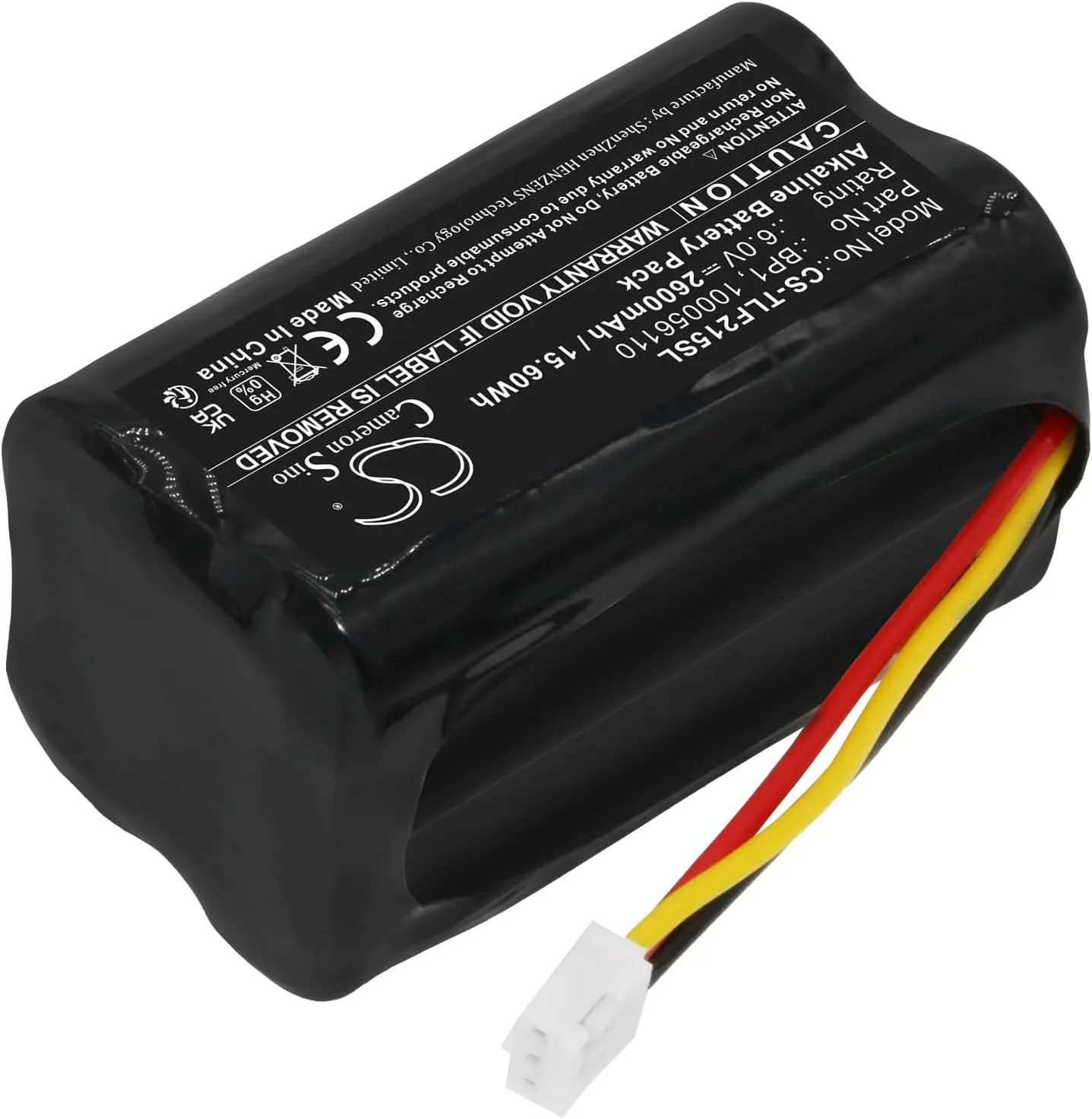 Replacement Battery Compatible with Telenot 100056110, BP1, Part Number: 100056110, BP1 2600mAh/6.0V