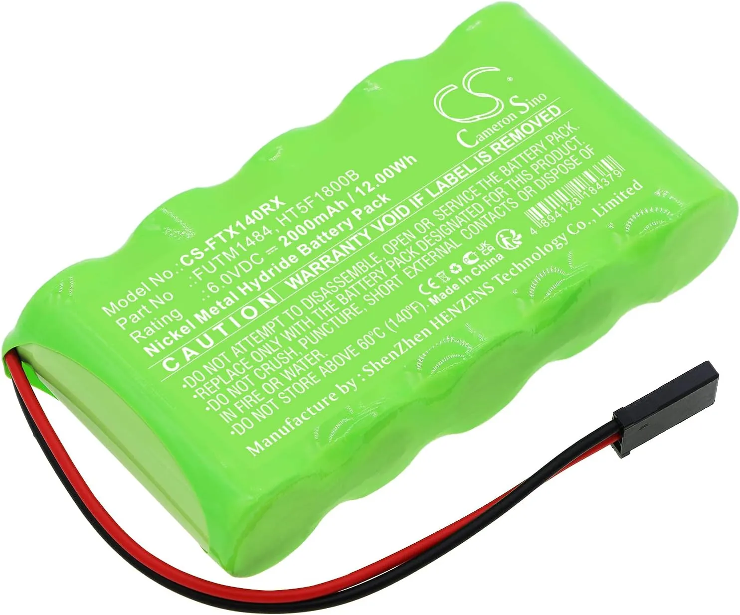 Replacement Battery Fit for FUTABA Transmitter 10J, Transmitter 14SG, Transmitter 4PKS, Transmitter 4PL, Transmitter 6J, Transmitter 8J FUTM1484, HT5F1800B (2000mAh)