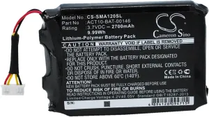 Replacement Battery for S'atmap Active 10,Active 12,Compatible Part NO:1S2PE583759-02X,ACT10-BAT-00146 (2700mAh/9.99Wh/3.7V)