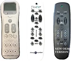 Replacement Control Black Model Compatible with Sleep Number Flex Fit Plus or Precision Comfort Adjustable Bed - New Black Non LCD Version- See Pics