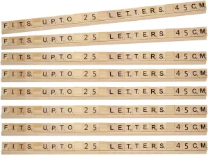Replacement Letter Tiles Holder Mah Jongg Game Square Rack Wooden Tray Tile Stand for Word Games, Arts & Craft, DIY Projects, 45cm Length, 8pcs